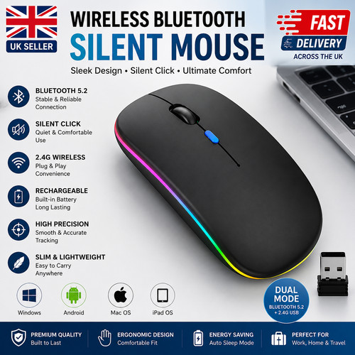 Leise bluetooth wireless maus - leise,