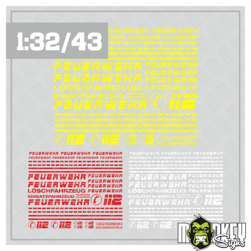 Feuerwehr aufkleber set 32 - aufkleber,