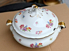 Suppenterrine - Suppenschüssel - Bavaria - Goldrand und Blumenmuster