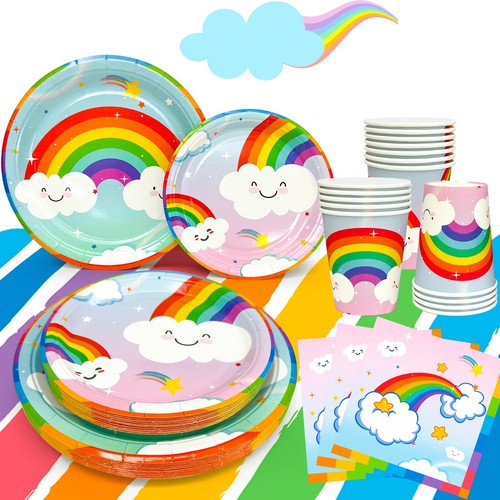 Regenbogen geschirr deko - regenbogen,
