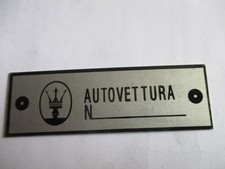 Typenschild Schild S31 Maserati autovettura A6 CGS Sebring mistral