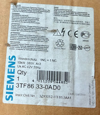 Neu!! Siemens / Demag Schütz DSW 3TF8633 15KW 380 V AC42V 50Hz