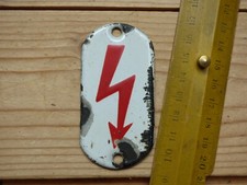 Hochspannung, Strom! Email-Schild um 1930?