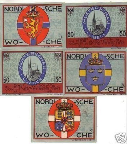 Banknoten notgeld nordische - 5,