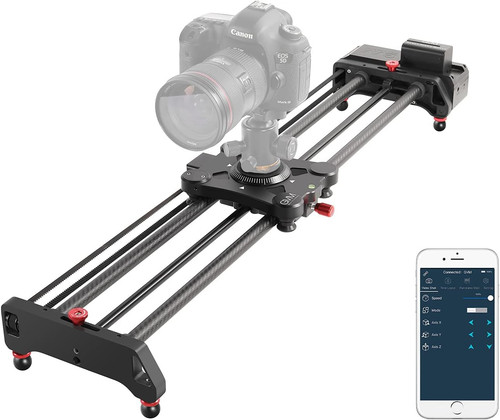 Black motorized camera - camera, slider