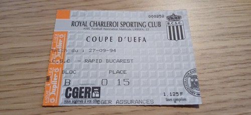 Ticket 1994 charleroi - 1994, vs