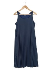 GANT Damen Sommerkleid Blau Gr. 38/M Elegant Freizeit Midikleid Uni Polyester