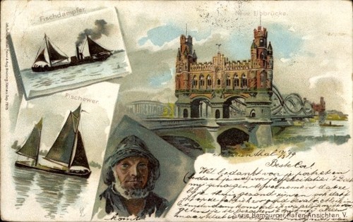 Litho hamburg mitte altstadt - hamburg,