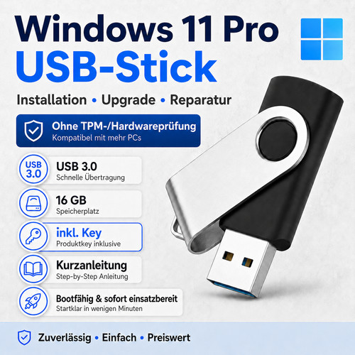 Windows pro usb stick inkl - windows,
