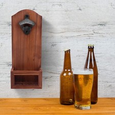 Wand Flaschenöffner mit Verschlussfänger Bier Geschenke Vatertag