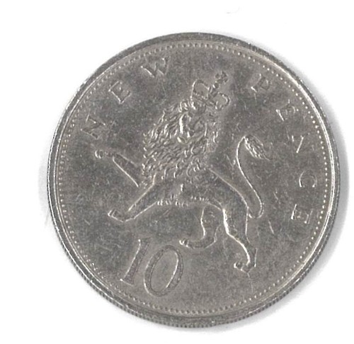 Ten new pence münze - ten,
