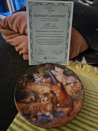 Wandteller zierteller katzen - wandteller,