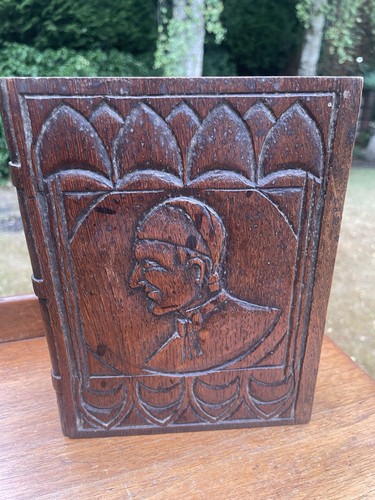 Antique french oak book box - french,