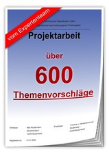 Betriebswirt Projektarbeit Themenvorschläge Technischer Betriebswirt TBW 600