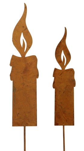 Gartenstecker kerze mit - gartenstecker,