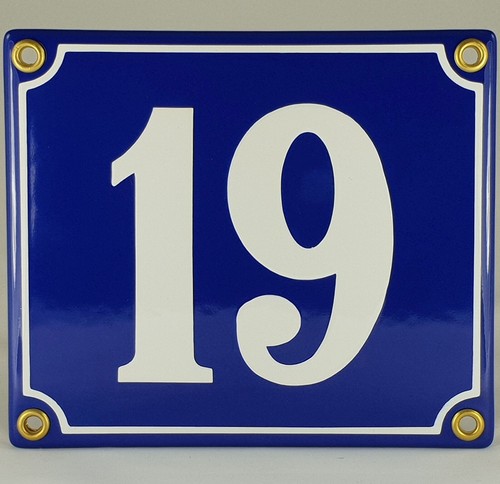 Emaille hausnummer blau - emaille,