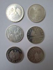6 Stück Silbergedenkmünzen