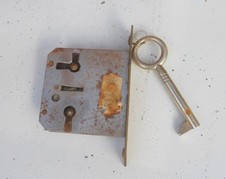 alt Möbelschloss Schloss Einsteckschloss 1 Schlüssel schliessbar Schrankschloss