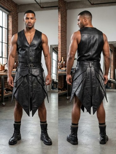 Men black genuine - men's,