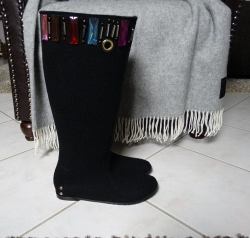 Sale schwarze filzstiefel - schwarze,