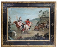 Höfische reiterszene fête - höfische,
