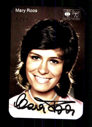 Mary roos autogrammkarte - roos,