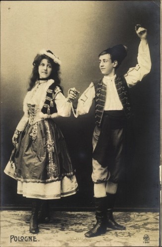 Mann und frau polnischen - ak, in
