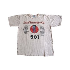 Levi's Vintage Clothing LVC Rare 501 Rodeo Cowboy Western Print Promo T-Shirt L
