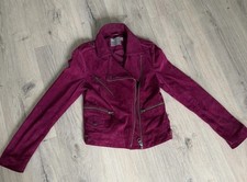 ASOS Bikerjacke Echt Leder Wildleder Lederjacke Gr. 34