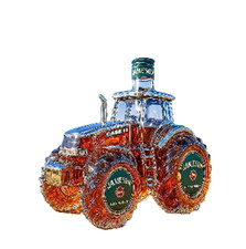 Traktor Whisky Flasche Rotwein