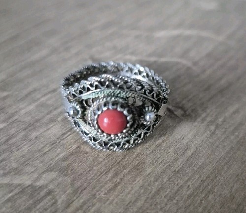 Art deco korallen ring - deco,