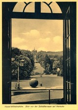 HE086-Ansichtskarte Kassel-Wilhelmshöhe Blick von Schloßterrasse auf Herkules