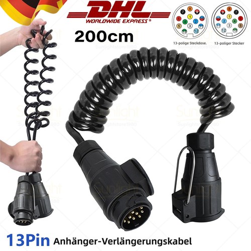 Spiralkabel polig anhänger - spiralkabel,