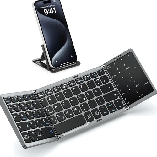 Faltbare bluetooth tastatur - faltbare,