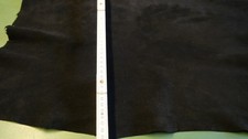 Ziegen Velour Leder,Seidenglanz Velour, echt Leder, Rauhleder  Art A 594 schwarz