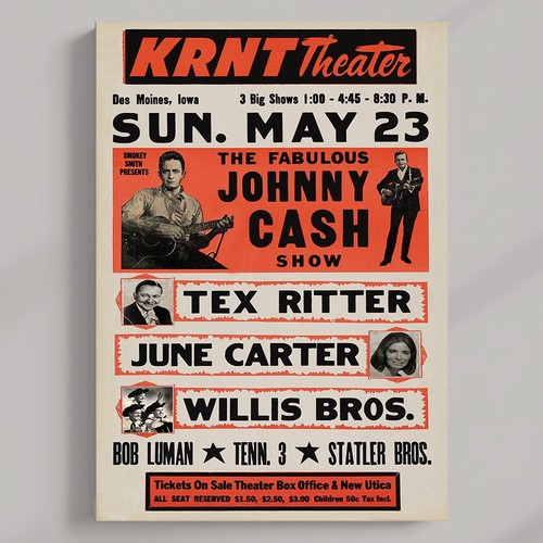 Johnny cash krnt theater 1966 - krnt,