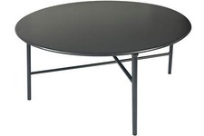 KYNAST Garten Beistelltisch anthrazit Ø 70 cm rund 35 cm hoch Gartentisch Tisch