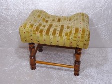 FKZjGU - Polster und Holz Hocker Fußbank - Vintage - Antik-Stil