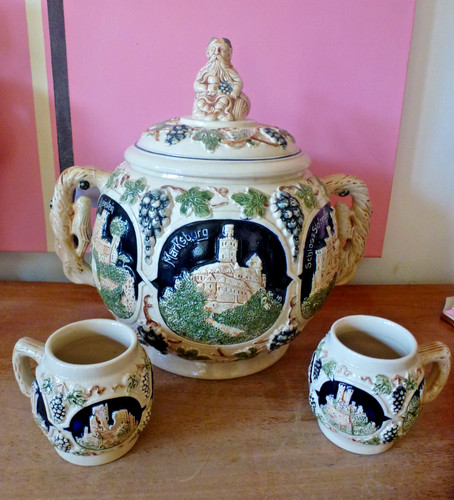 Retro rheinischer bowletopf - retro,