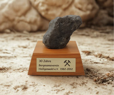 Bergbau Kohle auf Holzsockel Andenkenfigur 1982-2012 Sammlerstück
