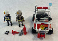Playmobil Feuerwehr Quad - 2 Feuerwehr Figuren Seilwinde Feuerlöscher