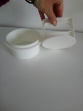 Tupperware Vintage Retro Hamburger Patty Presse weiß Burger Maker Küchenhelfer