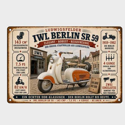 Blechschild iwl berlin - blechschild,