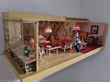 2 Raum Puppenstube v Moritz Gottschalk 50er Jahre mit viel Zubehör + Puppen🎄