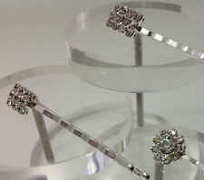 Haarklemme mit Strass - Quadrat Rechteck Blume - Modell wählbar  Haarspange