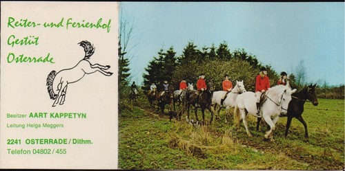Reklameklappkarte vom reiter - reklameklappkarte,