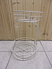 OBSTKORB METALL WEISS 2 ETAGEN