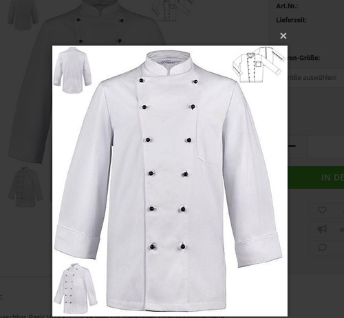 Hiza damen kochjacke langarm - kochjacke,