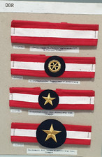 4x Marine DDR NVA Volksmarine VM Armbinde Bootsmann der Wache Ingenieur Pier