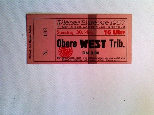 Tickets wiener eisrevue 1957 - tickets,,